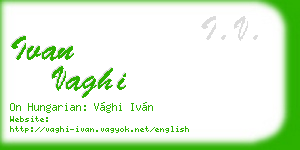 ivan vaghi business card