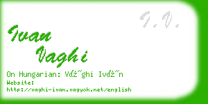 ivan vaghi business card